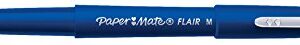 Paper Mate Flair Felt Tip Pen, Medium Point, Blue, 1 Pack