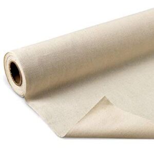 mybecca unprimed cotton canvas fabric 7oz natural duck cloth 63" wide, 10 yards