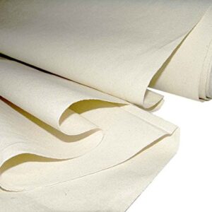 Mybecca Unprimed Cotton Canvas Fabric 7oz Natural Duck Cloth 63" Wide, 10 Yards