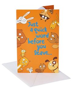 american greetings funny goodbye card (don't leave)