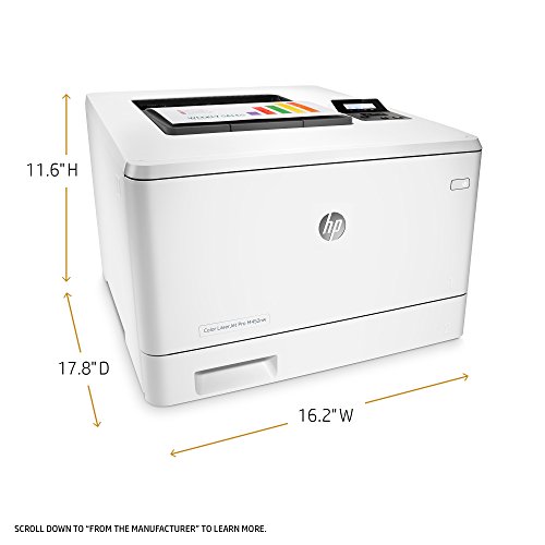 HP Laserjet Pro M452nw Wireless Color Laser Printer with Built-in Ethernet, Amazon Dash Replenishment Ready (CF388A)