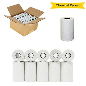 (50 GSM) 2-1/4" X 75 Thermal Paper 50 Rolls Vx520 ICT220 ICT250 FD400 First Data FD130 FD50 FD400 FD55 FD100Ti Tranz 420, Verifone Vx510, Vx510LE, Vx570 ZQ520/QL420/RW420 Mobile Printer Thermal