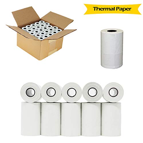 (50 GSM) 2-1/4" X 75 Thermal Paper 50 Rolls Vx520 ICT220 ICT250 FD400 First Data FD130 FD50 FD400 FD55 FD100Ti Tranz 420, Verifone Vx510, Vx510LE, Vx570 ZQ520/QL420/RW420 Mobile Printer Thermal