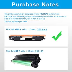 LCL Remanufactured Toner Cartridge Replacement for HP CE310A 126A Laserjet Pro CP1020 CP1025 CP1025nw Laserjet 100 Color MFP M175 M175nw M175a M175n M175w Laserjet Pro 200 M275nw M275 (1-Pack Black)
