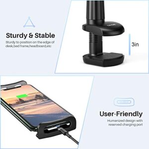 Gooseneck Tablet Holder Stand for Bed: Tryone Adjustable Flexible Arm Tablets Mount Clamp on Table Compatible with iPad Air Mini | Galaxy Tabs | Kindle Fire | Switch or Other 4.7 -10.5" Devices