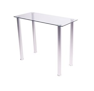 rta home and office white tempered glass utility desk or utility stand