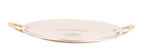 indian art villa handmade 8" inch tava platter - steel and copper serving food ...