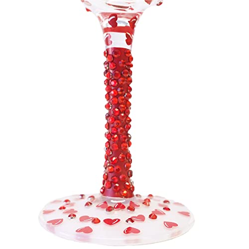 LOLITA Red Hot Wine Glass, 8.5 x 8.5 x 22.5 cm, Multi-Colour