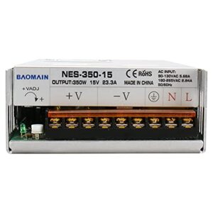 Baomain Switching Power Supply NES-350-15 15V 350 Watt 110-240 Volt