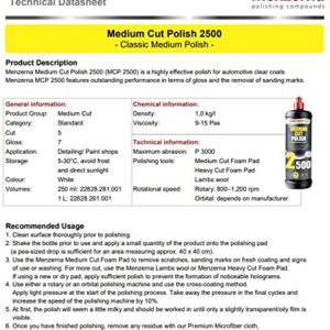 menzerna | MCP2500 Medium Cut Polish 2500, 8 oz.