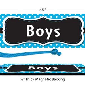 Teacher Created Resources Aqua Polka Dots Magnetic Boys Pass (77239)