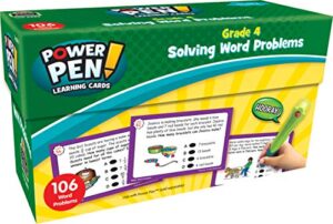 teacher created resources power pen learning cards: solving word problems grade 4 (6999)