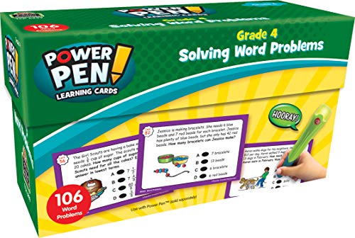 Teacher Created Resources Power Pen Learning Cards: Solving Word Problems Grade 4 (6999)