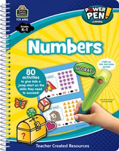 teacher created resources power pen learning book, numbers grade k-1 (tcr6982)