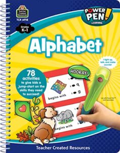 teacher created resources power pen learning book, alphabet (tcr6918)