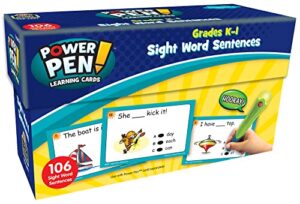teacher created resources power pen learning cards, sight word sentences (6857)