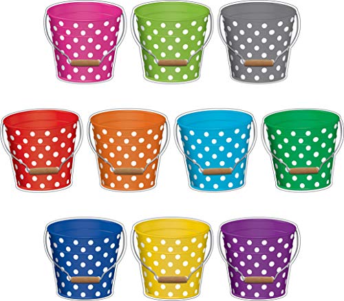 Teacher Created Resources Polka Dots Buckets Paper Accents (5631)
