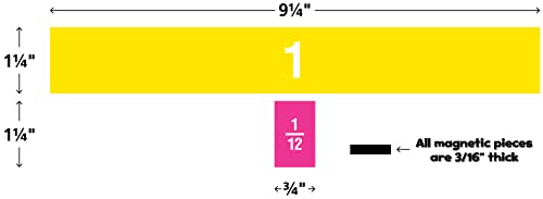 Teacher Created Resources Fraction Tiles Magnetic Accents (77245), Multi