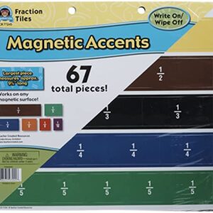 Teacher Created Resources Fraction Tiles Magnetic Accents (77245), Multi