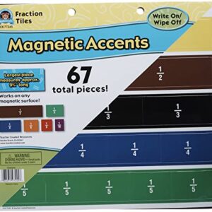 Teacher Created Resources Fraction Tiles Magnetic Accents (77245), Multi