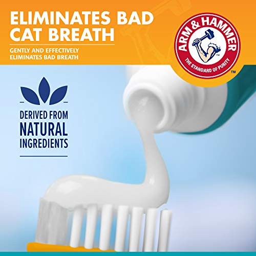 Arm & Hammer for Pets Dental Kit for Cats | Eliminates Bad Breath | 3 Piece Set Includes Cat Toothpaste, Cat Toothbrush & Cat Fingerbrush in Tasty Tuna Flavor,2.5 ounces