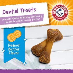 Arm & Hammer for Pets Nubbies Dental Treats for Dogs | Dental Chews Fight Bad Breath, Plaque & Tartar Without Brushing | Peanut Butter Flavor, 20 Count