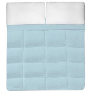 Sweet Home Collection Down Alternative Polyester Comforter Box Stitch Microfiber Bedding - Twin, Light Blue