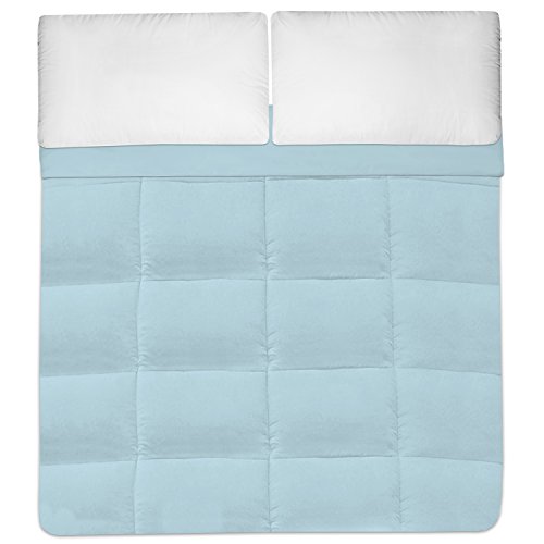 Sweet Home Collection Down Alternative Polyester Comforter Box Stitch Microfiber Bedding - Twin, Light Blue