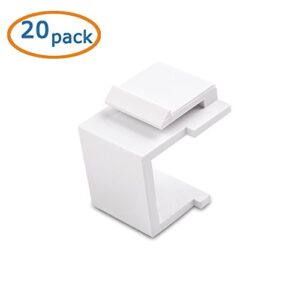 Cable Matters (20-Pack) Blank Keystone Jack Inserts in White