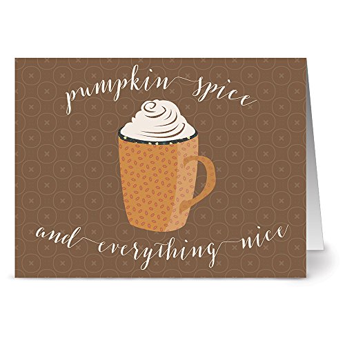 Note Card Cafe Autumn Cards with Kraft Envelopes | 72 Pack | It's Fall Y'all Designs | Blank Inside, Glossy Finish | Holiday, Winter, Christmas