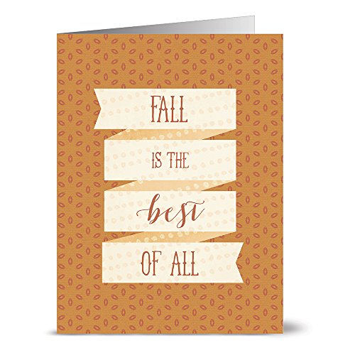 Note Card Cafe Autumn Cards with Kraft Envelopes | 72 Pack | It's Fall Y'all Designs | Blank Inside, Glossy Finish | Holiday, Winter, Christmas