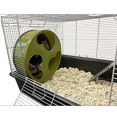 Silent Runner 12" Wide + Cage Attachment - Silent, Fast, Durable Exercise Wheel - Sugar Gliders, Degus, Rats, Hedgehogs, Prairie Dogs & Small Pets