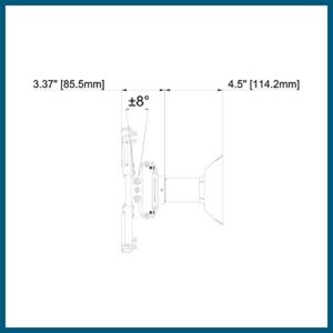 QualGear Pro-AV QG-KIT-CA-3IN-W Projector Mount Kit Accessory Single Joist Ceiling Adapter, 3" 1.5", White