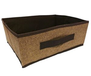 essential collapsible storage containers ( 11.5"x8.5"x4.75" ) - brown