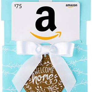 Amazon.com $75 Gift Card in a Welcome Home Reveal (Classic White Card Design)