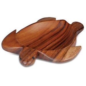 acacia wood 1.5 x 7.5 x 10 inch honu turtle tray