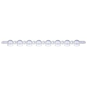 137-432c, pcr tube cap with dome top, 8-strip, natural, 120strips/bag