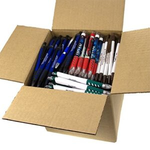 dg collection (5lb box approx. 200-250 pens) assorted retractable ballpoint pens office ink pen supplies big bulk lot