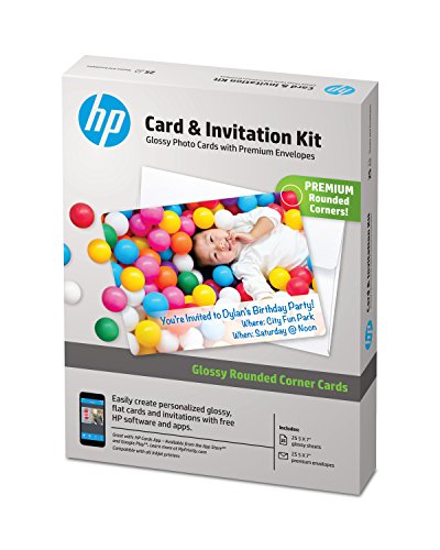 HP Card & Invitation Kit | Glossy | 5x7 | 25 Sheets