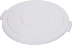 carlisle foodservice products 34104502 bronco round waste bin trash container lid, 44 gallon, white