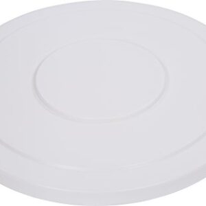 Carlisle FoodService Products 34104502 Bronco Round Waste Bin Trash Container Lid, 44 Gallon, White