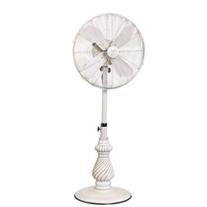decobreeze pedestal standing fan, 3-speed oscillating fan with adjustable height, providence, antique fan, 18 inches