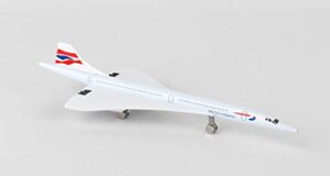 daron british airways concorde single plane toy , white