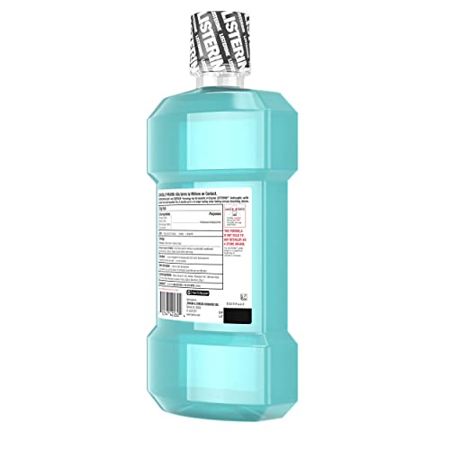 Listerine Ultraclean Oral Care Antiseptic Mouthwash, Everfresh Technology to Help Fight Bad Breath, Gingivitis, Plaque & Tartar, ADA-Accepted Tartar Control Oral Rinse, Arctic Mint, 1 L