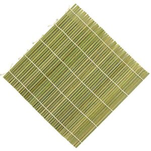 BambooMN 6x Green Bamboo Sushi Rolling Mat Set, Bulk Sushi Roller Mats 9.5", All Natural Bamboo