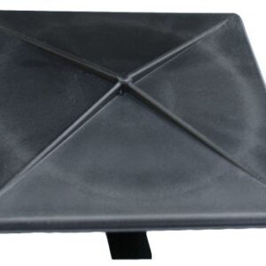 6" Square Light Pole Top Cap- Black Plastic