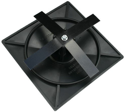 6" Square Light Pole Top Cap- Black Plastic