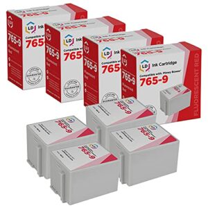 ld products compatible ink cartridge replacement for pitney bowes 765-9 (red, 4-pack) compatible with pitney bowes personal post meters: dm300c, dm400c, dm450c, 3c00, 4c00 and 5c00