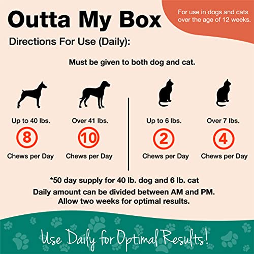 NaturVet – Outta My Box – 500 Soft Chews – Deters Dogs from Eating Cat Stools – Reduces Cat Stool Odors – For Dogs & Cats – 50 Day Supply