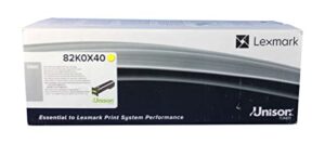 lexmark extra high yield yellow toner cartridge, 22000 yield (82k0x40)